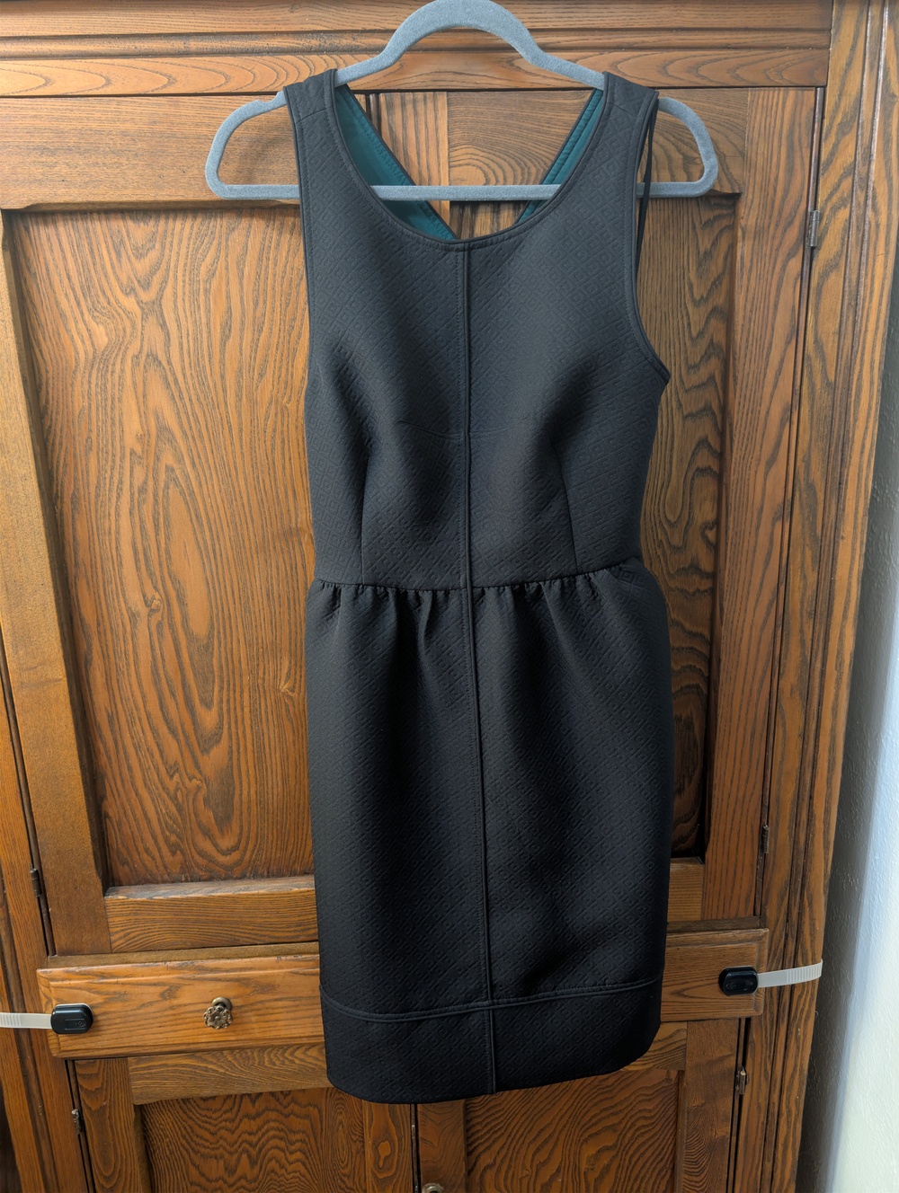 Maeve Anthropologie Rokin Black Crossback Jacquard Dress